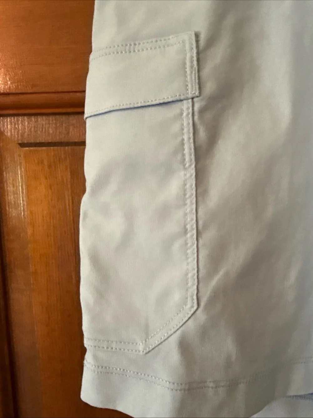 Duluth Trading Co Shorts Womens Size 8 Blue Dry On The Fly 10" Cargo Short - Picture 2 of 8